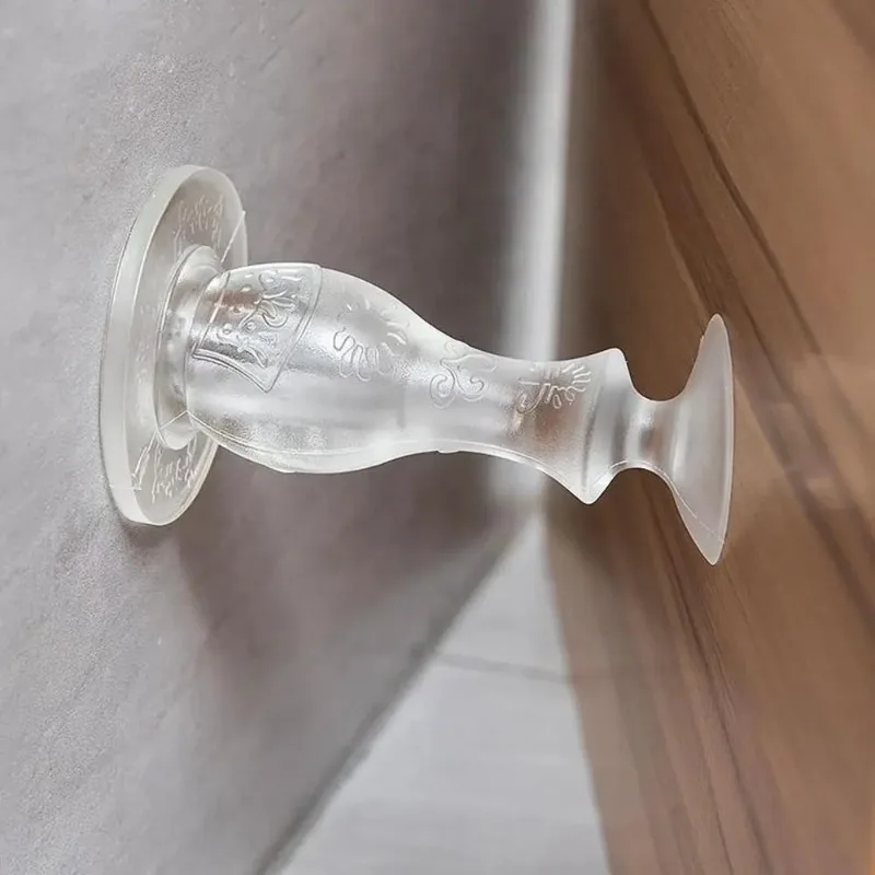 New Silicone Door Stopper Anti Collision Self Adhesive Floor Holder Strong Suction Doorstop Bedroom