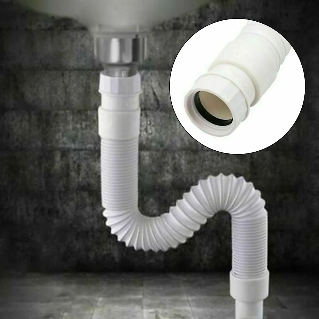 siphon tuyau / siphon universel pour lavabo - siphon tuyau flexible pour  évier 