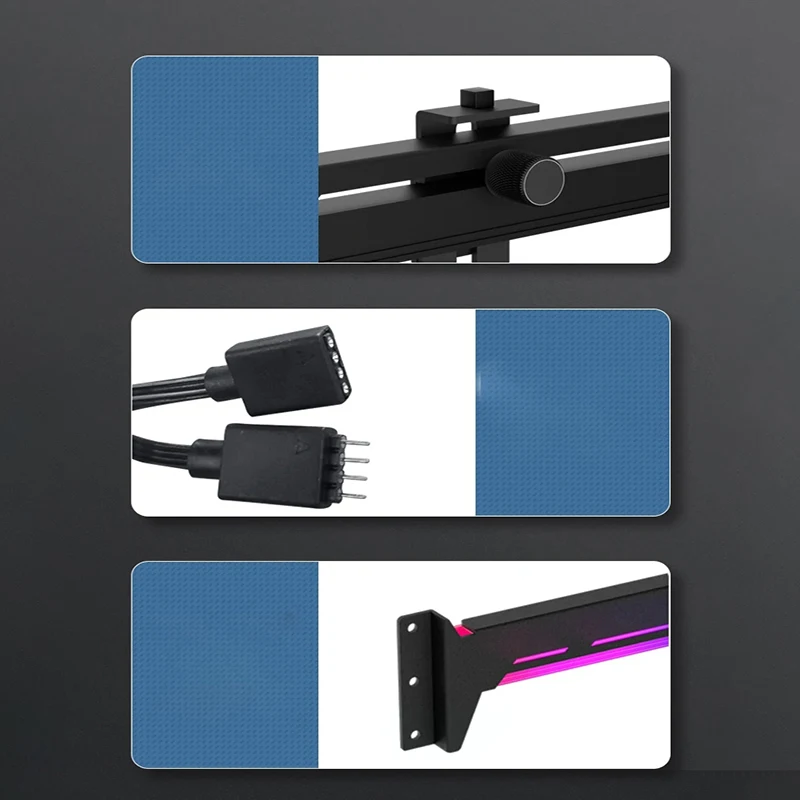 Suporte a Placa Gráfica Vga Gpu Bracket Frame Rgb Luminous Poluição Lâmpada Decoração Computador 5v Argb Aura Sync - Imagem 2