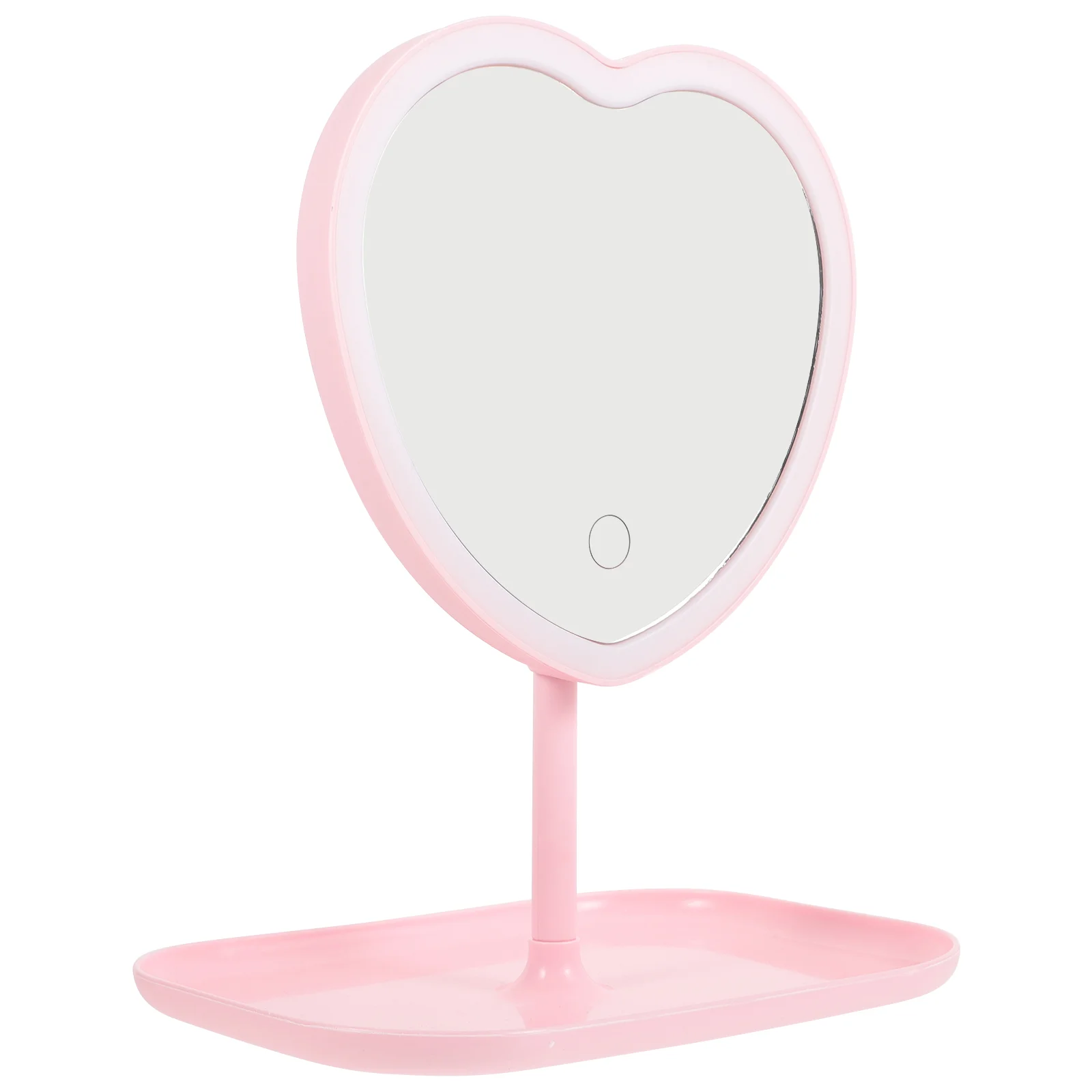 

Mirrors Desktop Love Beauty Makeup USB Rechargeable LED Light (love Pink) Stylish Dimmable Table Vanity