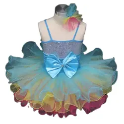 Kids Girls Sequins Jazz Dancewear Costume Ballet Modern Dance Performing Clothes Children Ballet Tutu Dress Dancewear