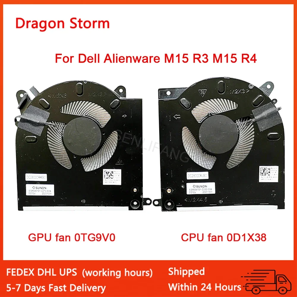 

Новый вентилятор охлаждения ЦП и ГП для ноутбука Dell Alienware M15 R3 M15 R4 4Pin DC12V 0D1X38 D1X38 0TG9V0 TG9V0