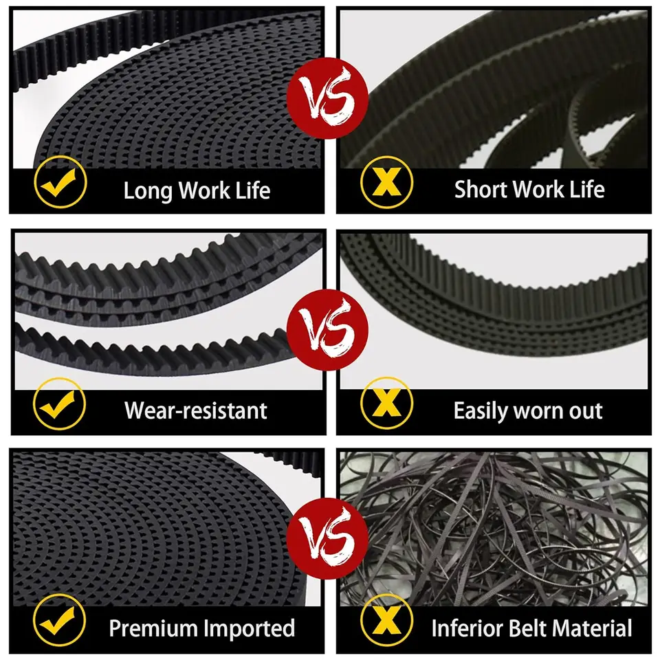 VZU Tandriem GT2 6 mm breed, 2 mm pitch, 5 m lengte voor Creality Ender 3 Ender 3 Pro Ender 3 V2 CR-10 Anycubic Kobra CNC 3D-printer open 2GT riem met koperen