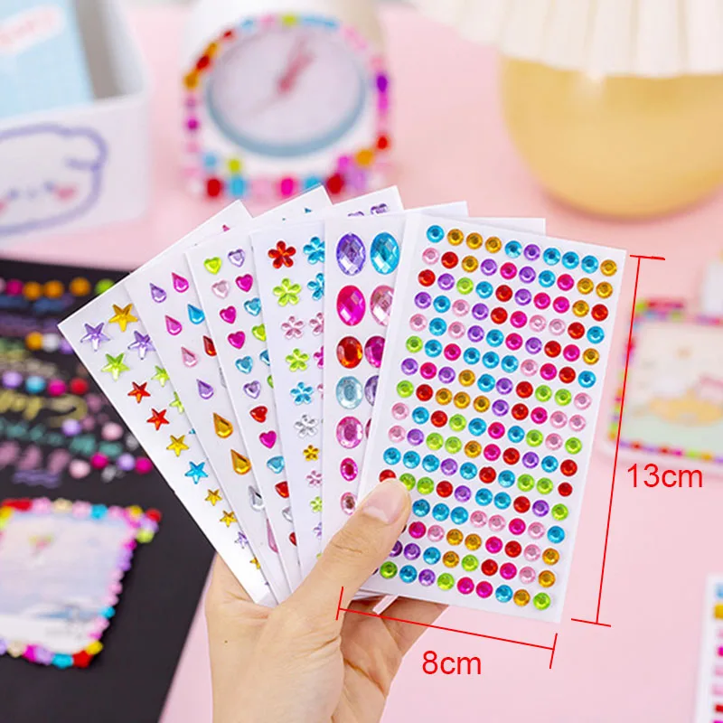 3D Gem Stickers Self Adhesive Jewel Crafts Sparkly Rhinestone Stickers  Crystal Sticker for Kids DIY Decorations