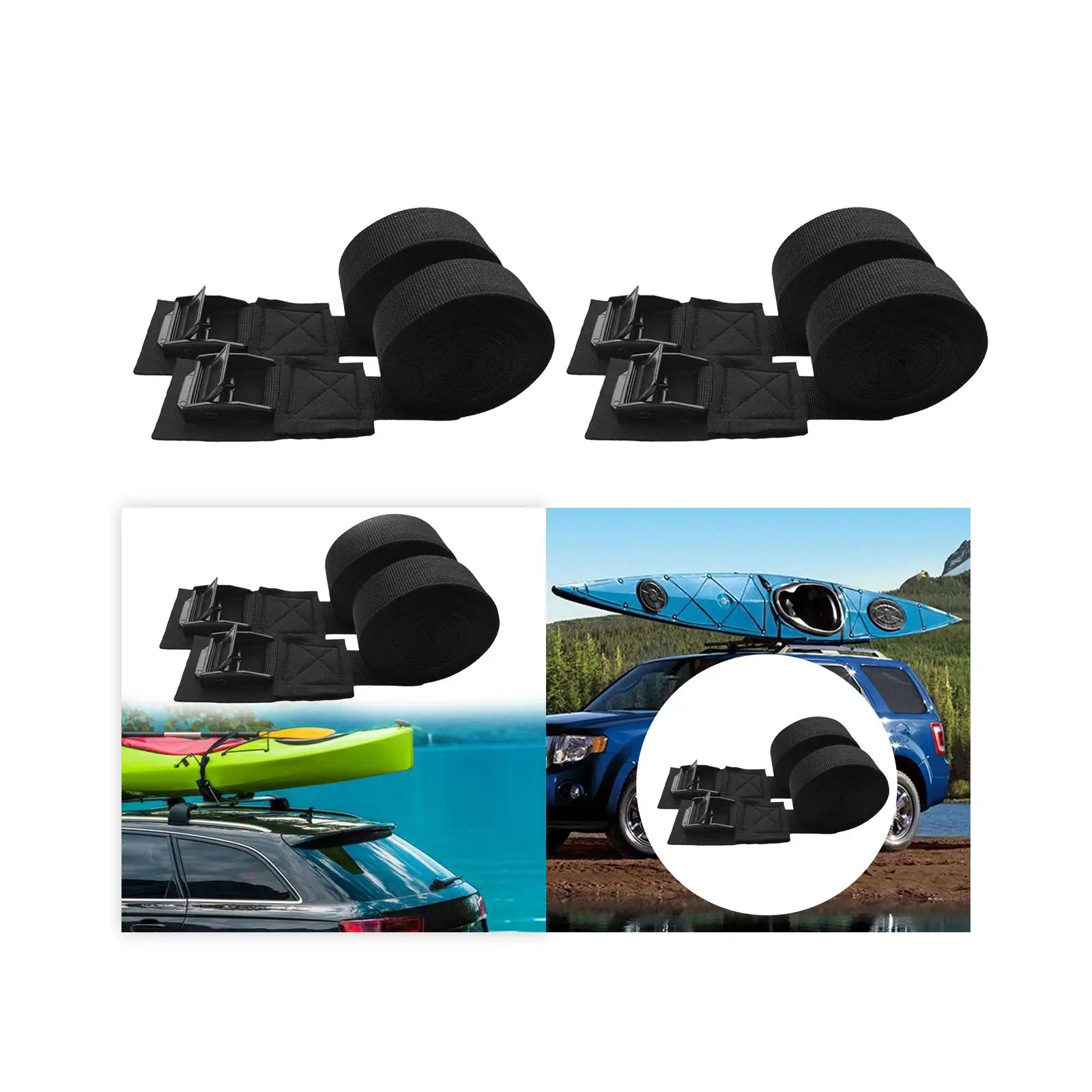 Tie Down Strap Sturdy Premium Lashing Strap Boat Trailer Tow Strap for Paddleboard Surfboards Car Roof Rack Kayaks Cargo