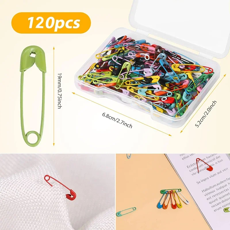 250 Alfileres De Seguridad Pequeños 19 Mm - Ideales Para Costura, Manualidades, Joyería DIY Y Fijación De Ropa, Color Blanco