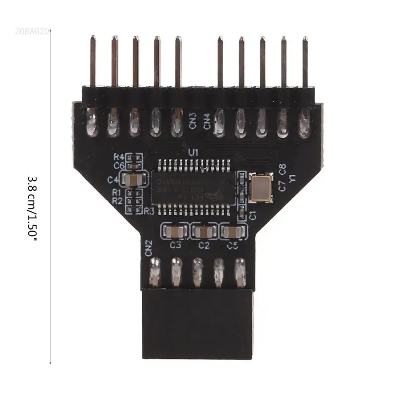 RGB 램프 팬 마더보드 USB 9핀 인터페이스용 9핀 USB 허브 USB 2.0 커넥터