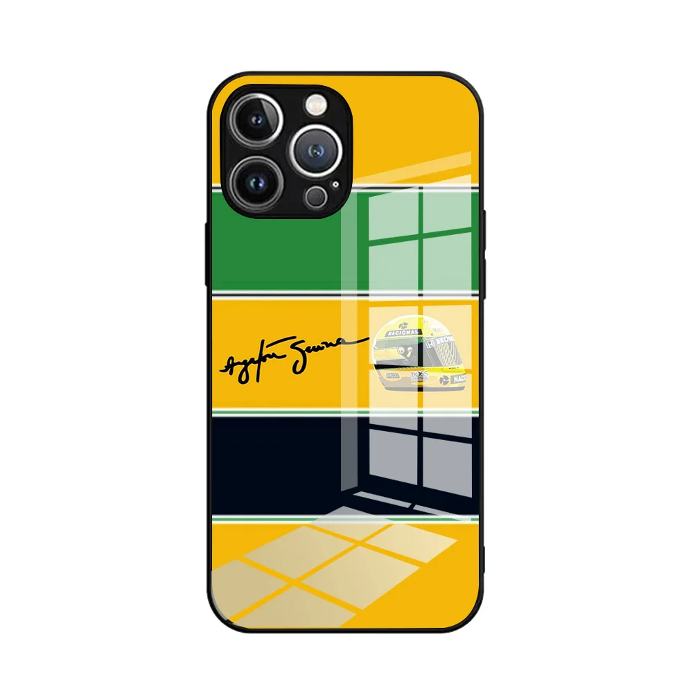 Coque téléphone Ayrton Senna F1 pour iPhone 16 16e 15 14 13 12 Mini 11 Pro XS Max XR - Photo 16 sur 17