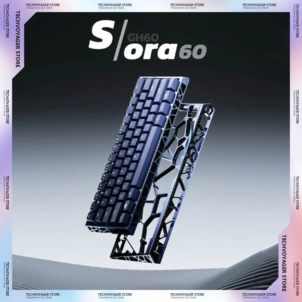 UR Studio Sora60 기계식 키보드 GH60 알루미늄 합금 CNC 쉘 할로우 아웃 키보드 쉘, PC 사무실 맞춤형 키보드 선물