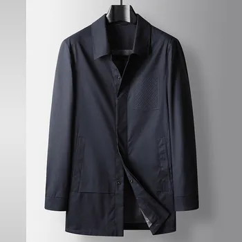 2025 Primavera e Autunno dei Nuovi Uomini di Affari Per Il Tempo Libero Giacca A Vento Cappotto Anti Rughe e Non Stiratura Versione Coreana Giacca A Vento 1