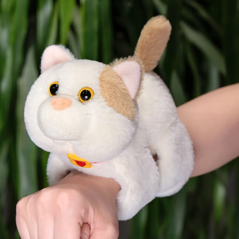 thumbnail image 1 of Kawaii Animal Slap Snap Wrap Wristband Bracelet Pig Bunny Husky Dog Cats Plush Hand Ring Wristband Kids Toys Creative Funny Gift, 1 of 5