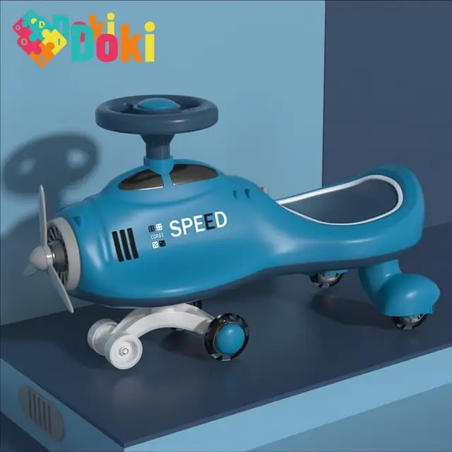 DokiToy Children's Plane Head Fun and Novel Twist Car Swing Car Mute Wheel Anti-rollover Universal Wheel Yo Car New Ulla 2022 1