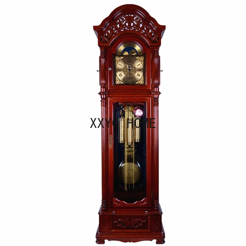 

Germany Hermle Mechanical Floor Clock Classical Solid Wood High-End Music Time-Telling Hammer Movement Desk Clock