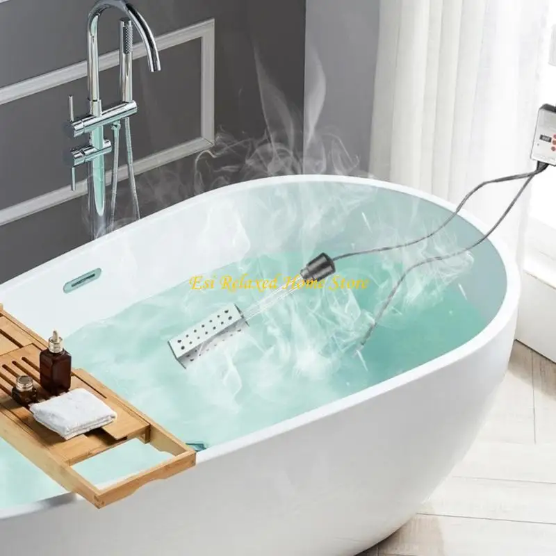 B46E Multifuntional Stainless Steel Electric Heater 2500W Timer Control Rapid Warmth Suitable for Home Bathtubs Outdoor Pools 1