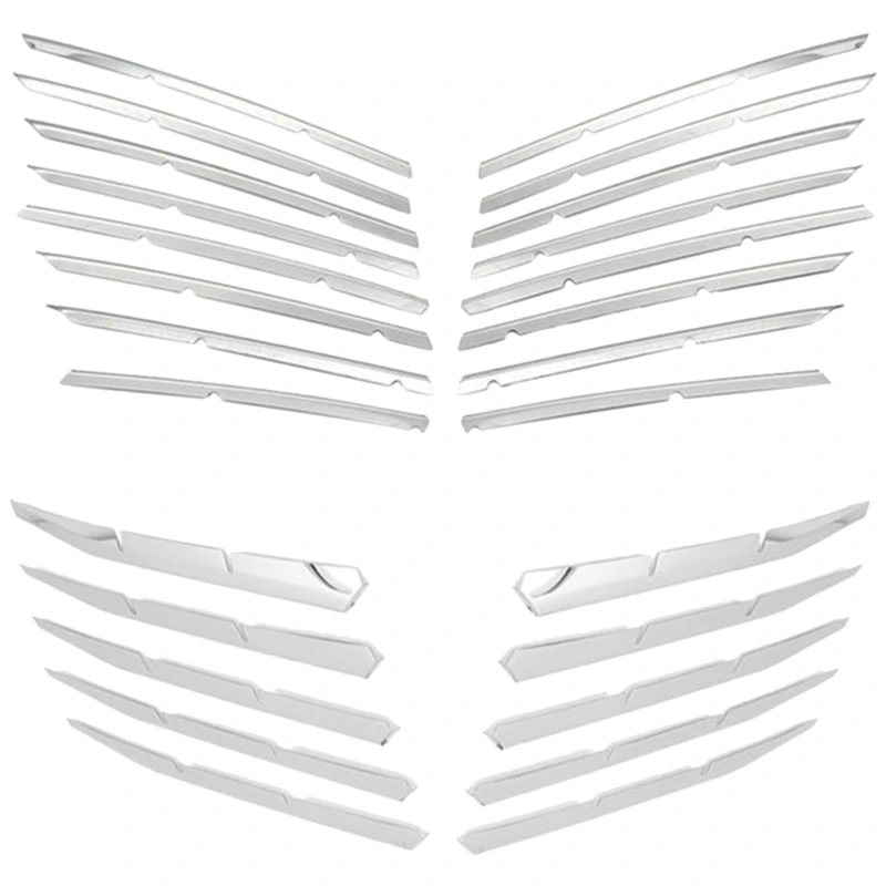 

Верхняя часть переднего бампера автомобиля из нержавеющей стали + нижняя решетка радиатора, запасные части для Peugeot 3008 GT 2016-2020 5008 GT 2017-2020