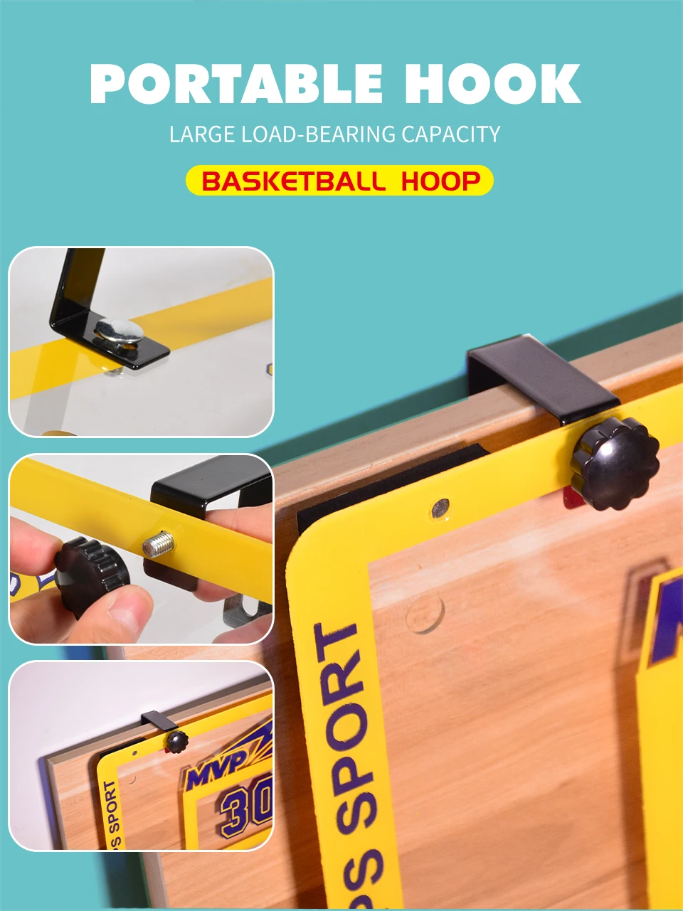 Compact basketball hoop suitable for bedrooms or offices