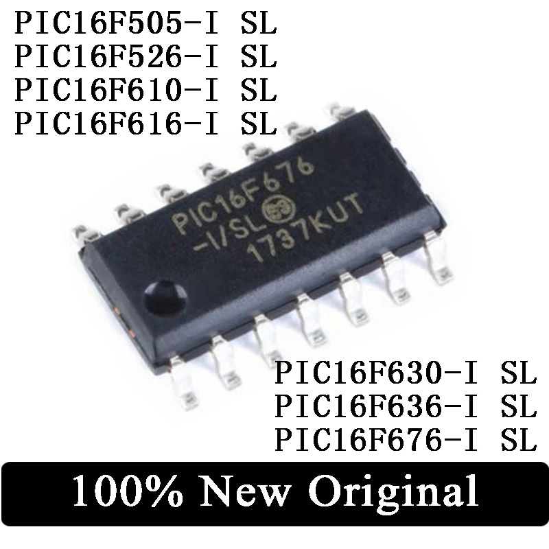 

10PCS PIC16F505-I/SL PIC16F526 PIC16F610 PIC16F616 PIC16F630 PIC16F636 PIC16F676 -I SOP-14 8-bit MCU IC Chip the for PCB arduino