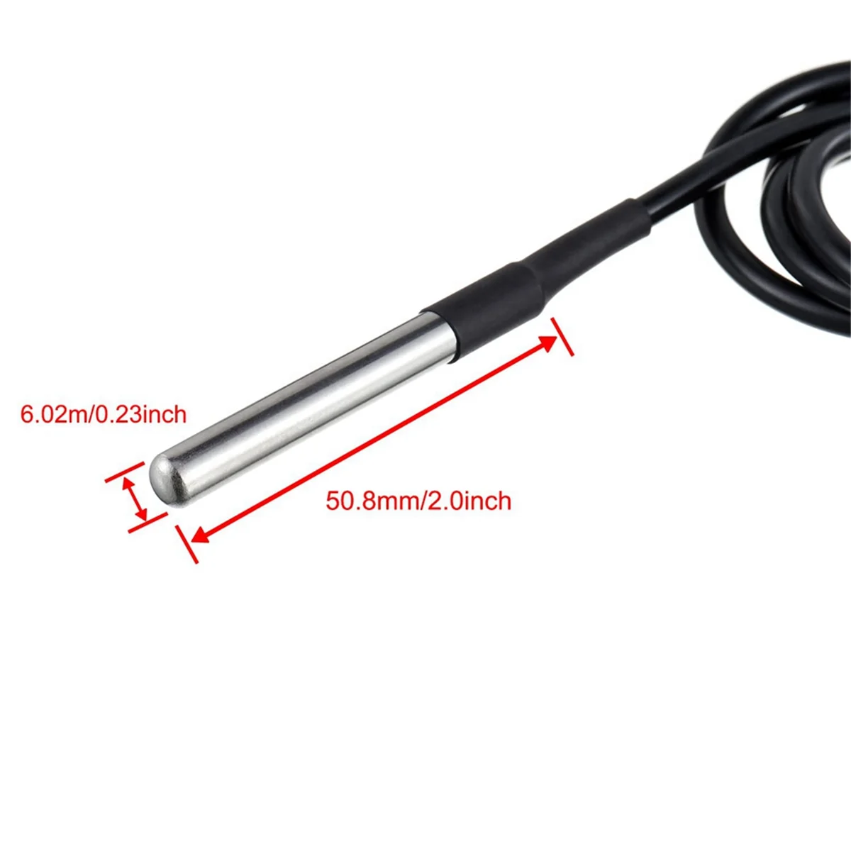 A04R-BOJACK DS18B20 Temperature Sensor Module Kit with Waterproof Stainless Steel Probe for Raspberry Pi