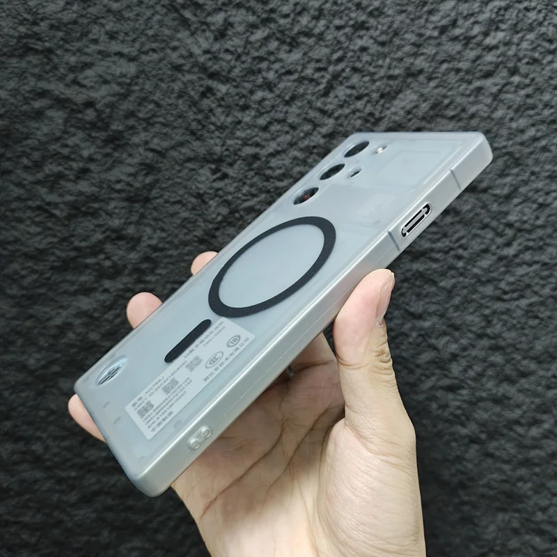 Shockproof Matte Clear Magnetic Soft TPU Slim Back Case - Anti-Fingerprint