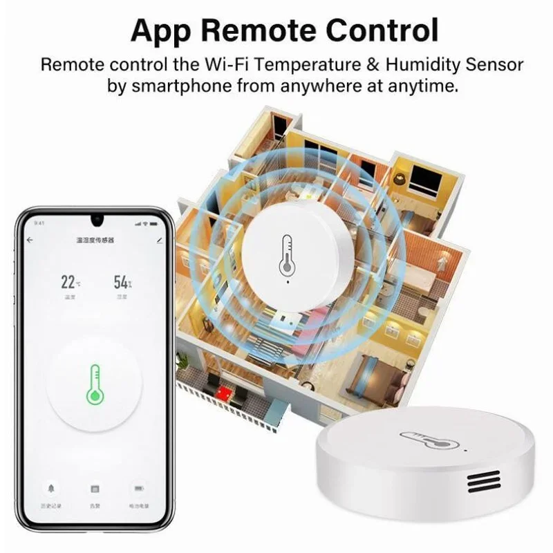 Temperature Sensor Tuya Smart Zigbee Remote Monitor By Smart Life APP Battery Powered Work With Alexa Google Home