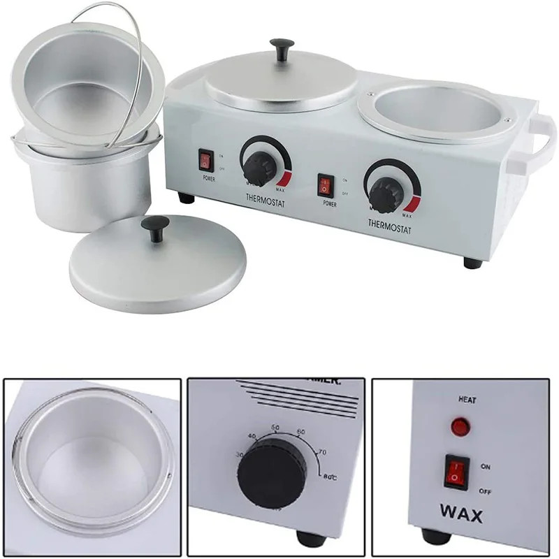 Electric Double Pot Wax Warmer Heater Spa Salon Hot Paraffin Facial Skin  Tool, 1 - Kroger