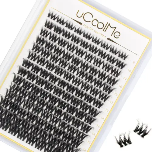 uCoolMe Lashes ECOLIFELIKE 3D Ultra-Thin Band Fluffy Wider Span Lash Cluster Home DIY Voluminous Natural Look Eyelash  Extension - Image 7