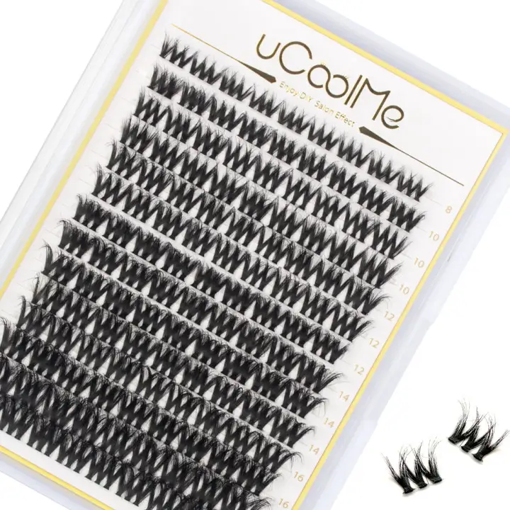 uCoolMe Lashes ECOLIFELIKE 3D Ultra-Thin Band Fluffy Wider Span Lash Cluster Home DIY Voluminous Natural Look Eyelash  Extension - Image 7