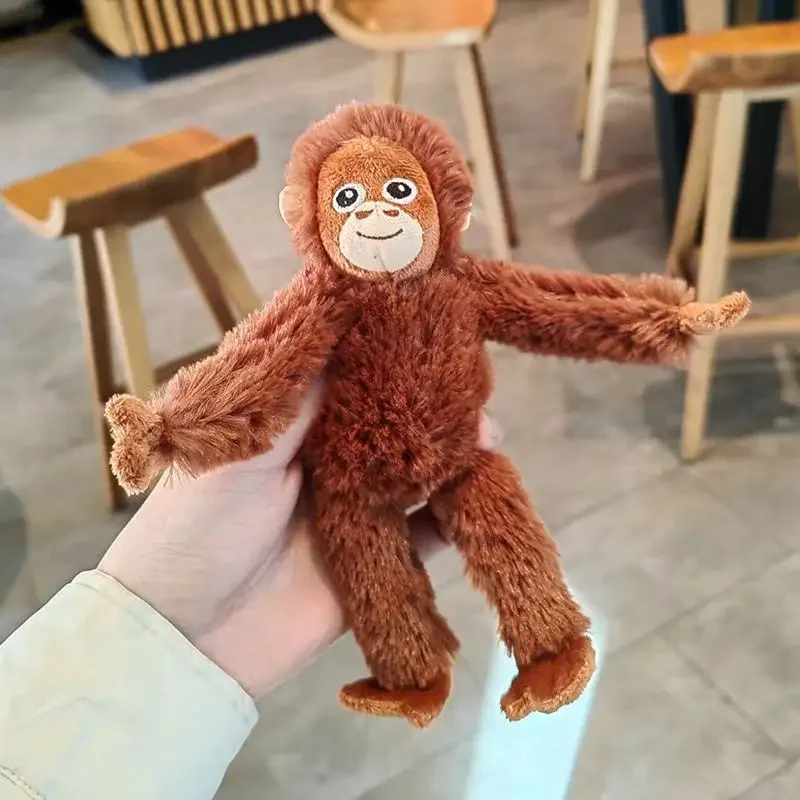 Lovely Gorilla Orangutans Monkey Cute Animal Pendant Key Ring Soft Stuffed Doll Plush Toy Girl Boy Birthday Christmas Gift 4