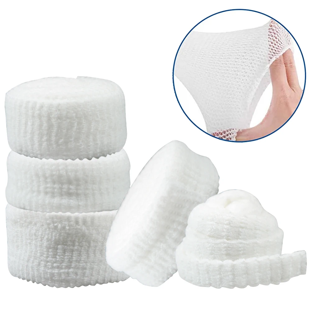 1Roll Net Tubular Bandage Elastic Mesh Wound Dressing Tubing Gauze Breathable Bandage Stretch Tube Bandages for Wrist Elbow Knee