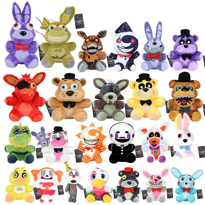 2025New FiveNight At Freddy Fnaf Cute Plush Toys Doll Bonnie Bear Foxy Cartoon Stuffed Dolls Freddy Toys For Children Fans Gifts