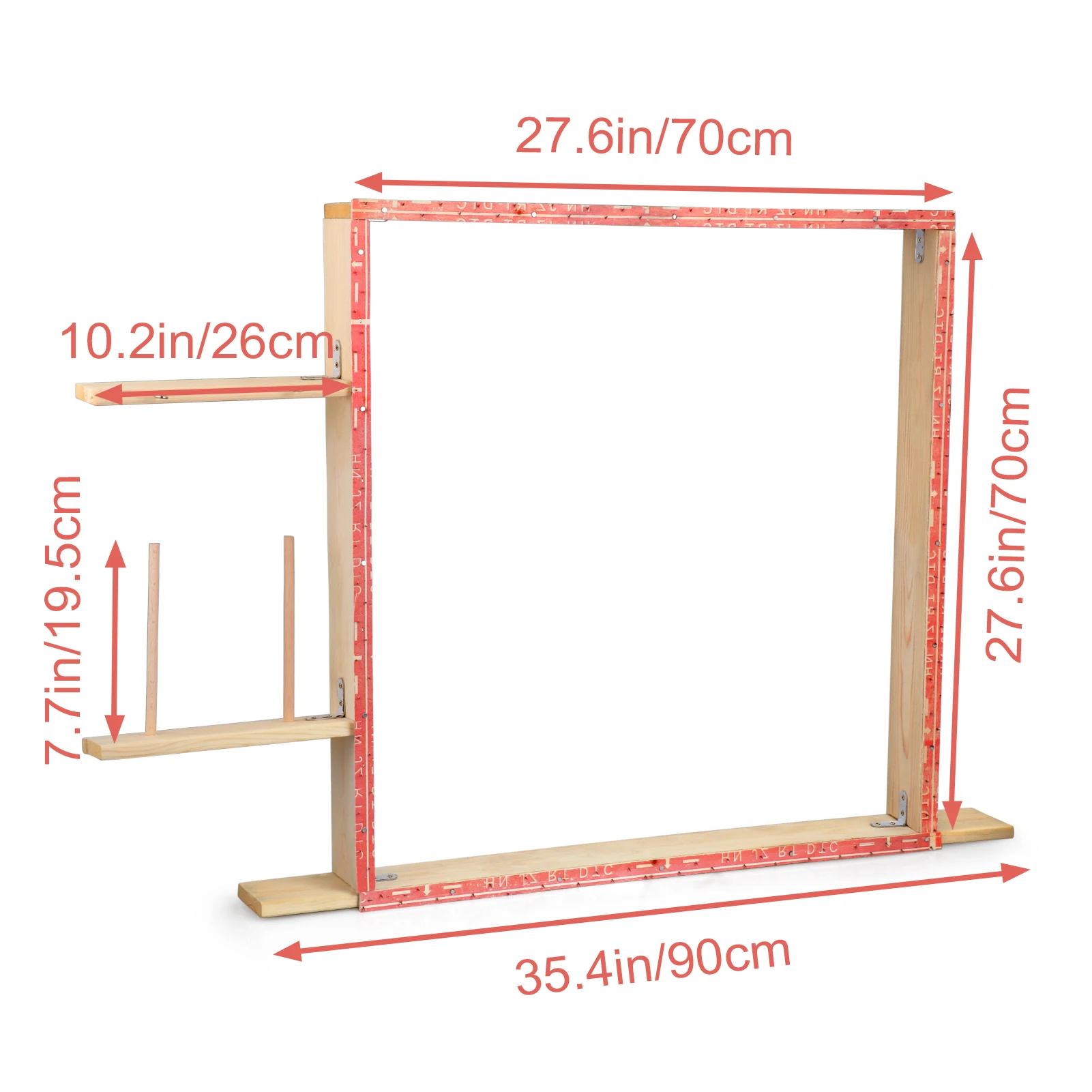 

60/70/80/90cm Rug Tufting Frame Wooden Rug Making Frame Kit Carpet Tuft Frame Suitable for Electric Carpet Gun Tabletop Display