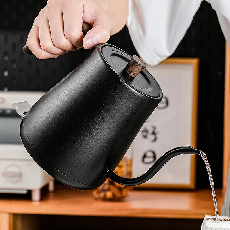 Electric Heated Coffee Pot Stainless Steel Gooseneck Coffee Pot Hand