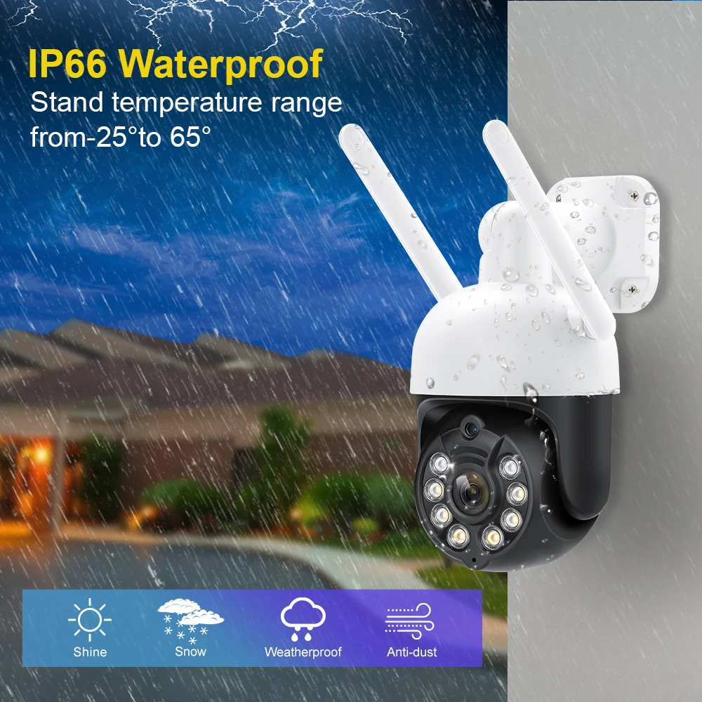 MISECU PTZ WIFI IP Dome Speed 3MP Camera Outdoor Waterproof P2P Wireless Surveillance Security CCTV Camera AI Auto Tracking images - 6
