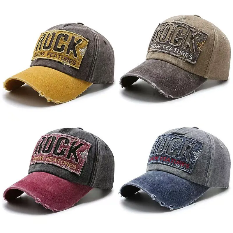 1PC Fashionable Cowboy Hat, Baseball Cap, Sun Hat with English Embroidery, Outdoor Sports Hat, Unisex, Suitable for Spring