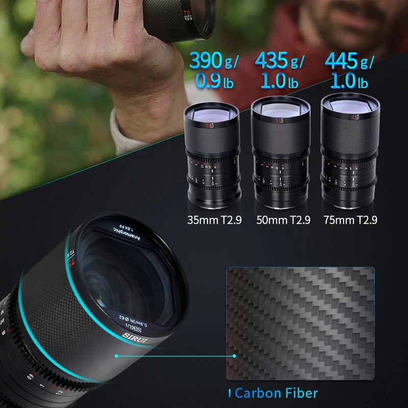 SIRUI Saturn 35mm T2.9 Full Frame Carbon Fiber Anamorphic Lens 1.6