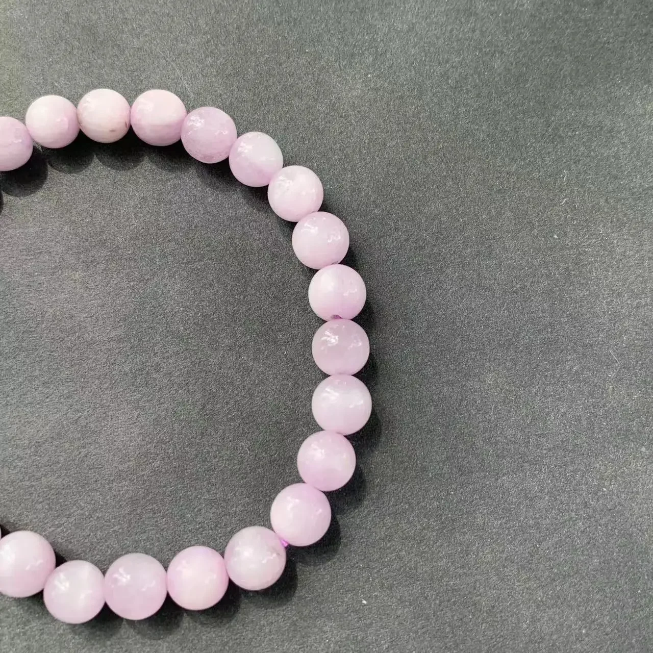6-7MM Natural Spodumene Quartz Kunzite Bracelet Woman Man Wealthy Titanium Beads From Brazil Jewelry AAAAA