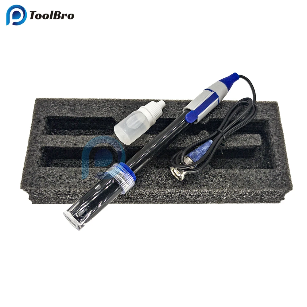 E-201-C-9 Rechargeable PH Composite Electrode Probe BNC Connector 0-14 pH Ag AgC1 for Laboratory Experimental ph meter