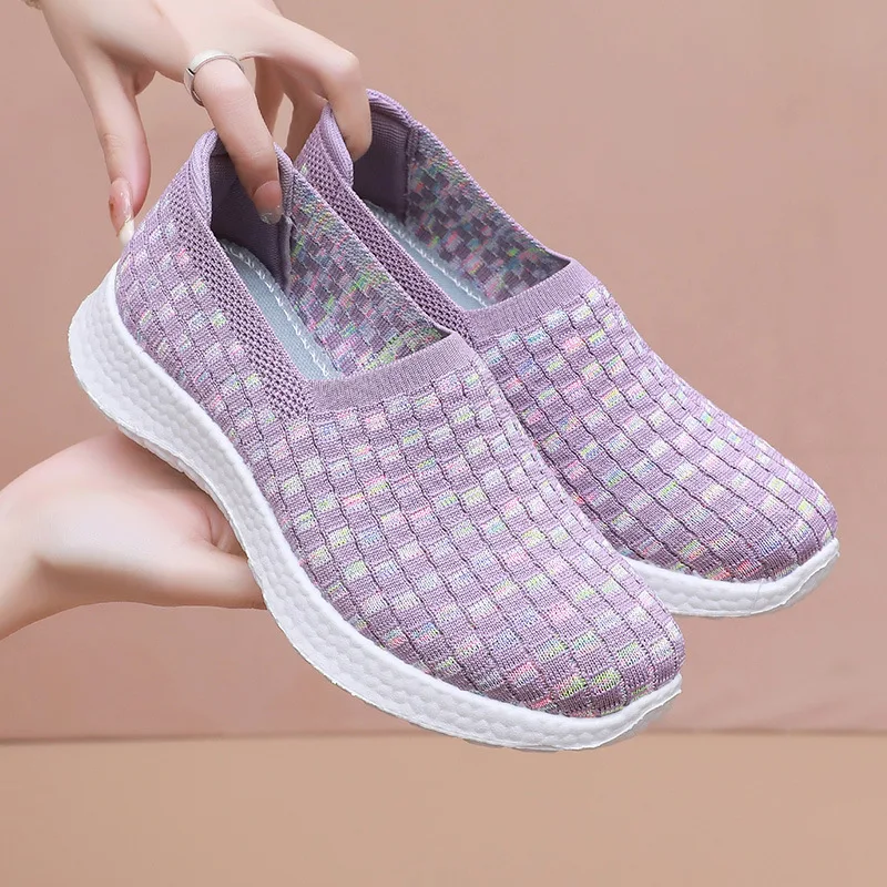 High Quality Spring Women Sneakers Casual Shoes Women Breathable Walking Shoes Ladies Comfortable Soft Bottom Sports Shoes