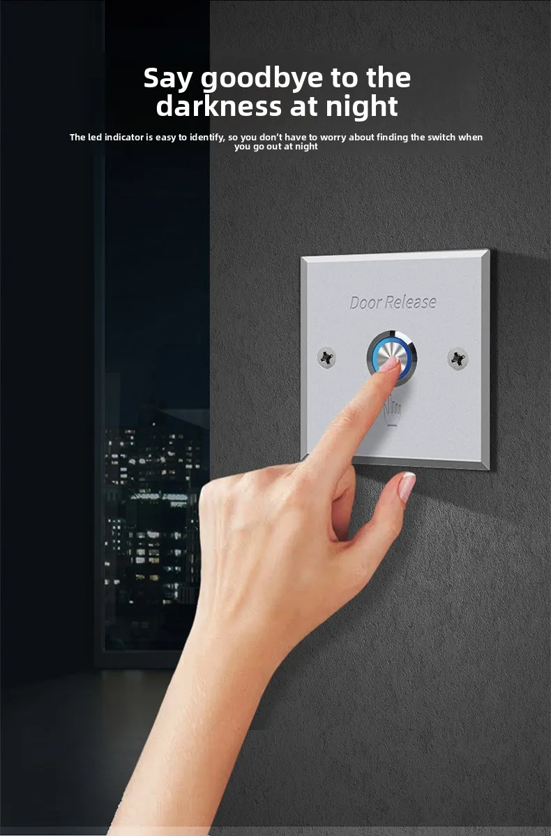 access control button switch control panel electronic door waterproof aluminum a