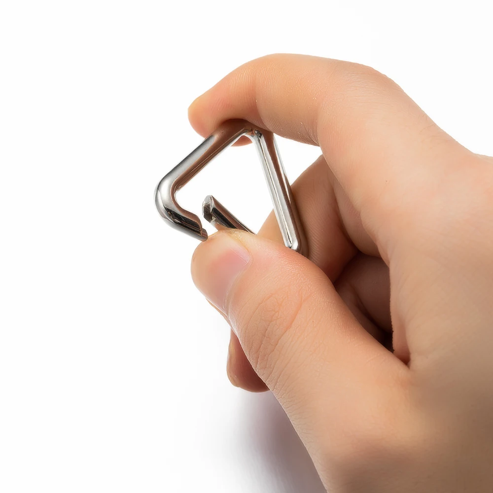 5 stücke Metall dreiecke Feder Snap Clip Haken Verschluss Schlüssel ring Schnalle für DIY Tasche Geldbörse Handtasche Riemen Handwerk Schlüssel bund Schmuck herstellung – Detail 7
