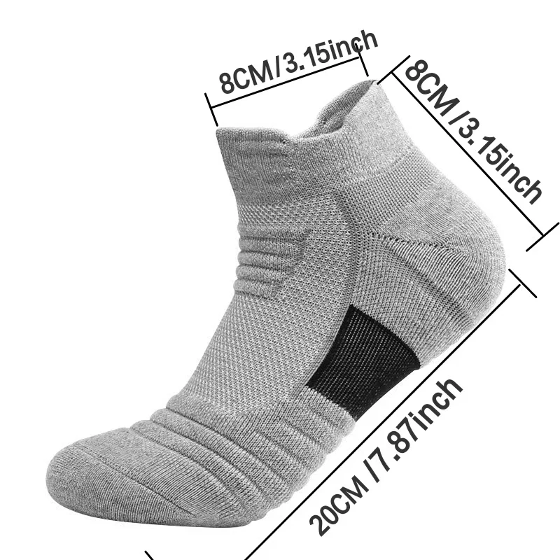 Mesh Sports Terry Socks - Cushioned, Moisture-Wicking & Durable - Ideal for Running, Hiking, Cycling & Basketball (3 Pairs)
