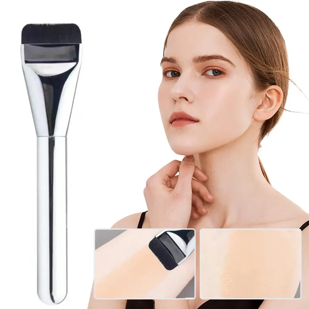 

Ultra Thin Flat Head Foundation Brush Fine Eyeliner Eyebrow Traceless Brushes Powder Brush Contour Cosmetic Tools Makeup Bl G0I7
