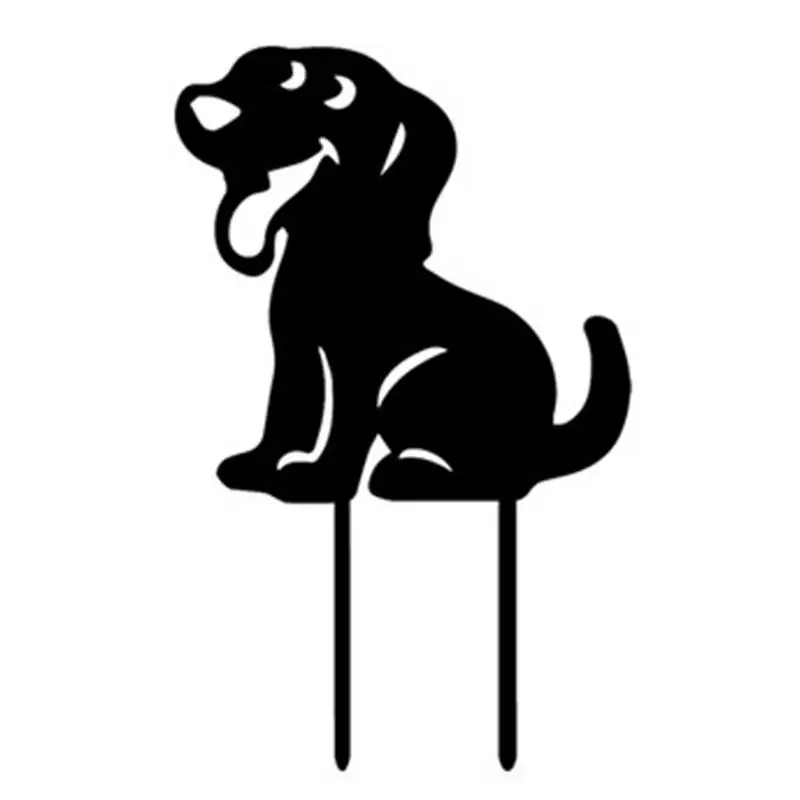 

Dog Garden Art Garden Stakes Yard Silhouette Ornaments Acrylic Garden Figurines Artwork Black Hollow Out Animals For Farmhouse