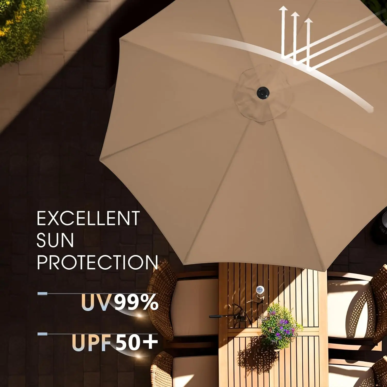 9FT Patio Umbrella Set 4