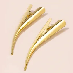 Elegant Metal Hair Clips - Stylish Salon Hairdressing Accessories (Gold)