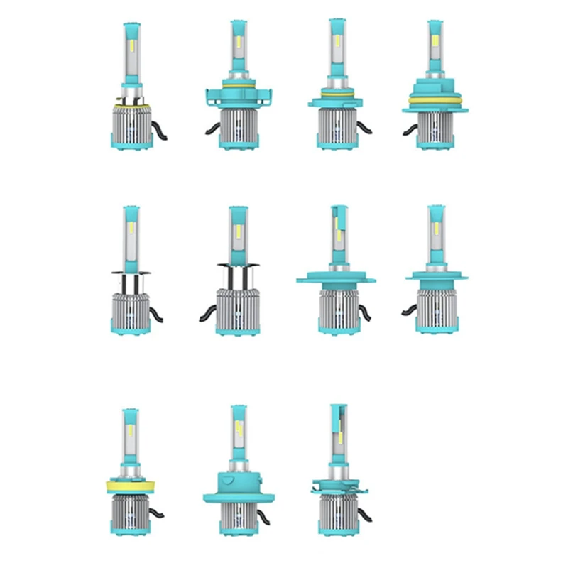 

2 шт., компактные светодиодные лампы для автомобильных фар, 72 Вт, 6500 лм