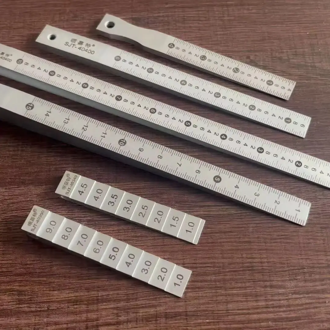 강철 쐐기형 갭 게이지 버니어 캘리퍼스 자 건축 틈새 감지 게이지 테이퍼형 필러
