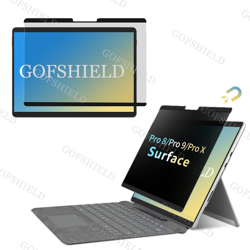2 Way Magnetic Privacy Screen Protector Anti Glare Filter for Surface Pro 4 5 6 7 8 9 X Laptop 13.5inch 15 inch