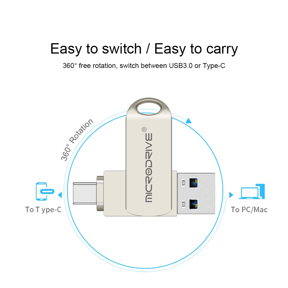 usb 3.0 drive 2 IN1 Metal Mini Flash Drive 128GB Free Personalized Logo Pen Drives 64GB Free Key Chain Business U Disk Memory Stick USB 3.0 500 gb pen drive