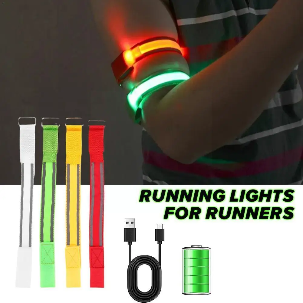 

1pc Wrist Support LED Reflective Light Arm Armband Strap Safety Belts For Night Running Cycling Wristband Strap Wrist Brace T3H0
